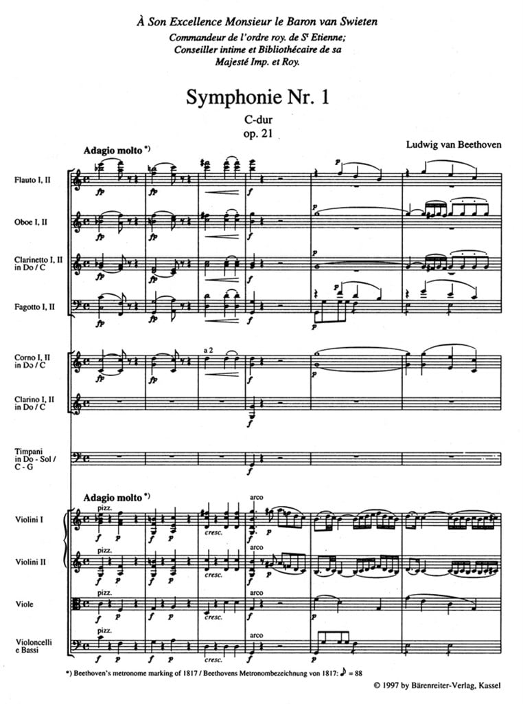 Symphony in C major No. 1 op. 21